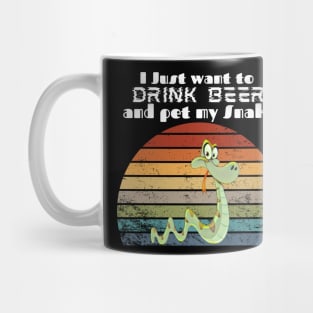 I just want to drink beer and pet my Snake! Mug